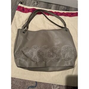 Tory Burch Authentic Zoey Perforated Leather Tote Handbag In Excellent Condition